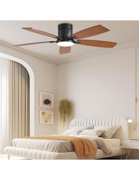 Ventilador de Techo FUMLTP 52" Marrón con Luz LED y Control Remoto