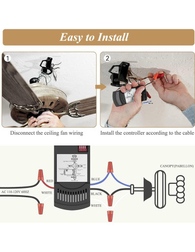 Control Remoto Termostático Universal Prichor para Ventilador de Techo