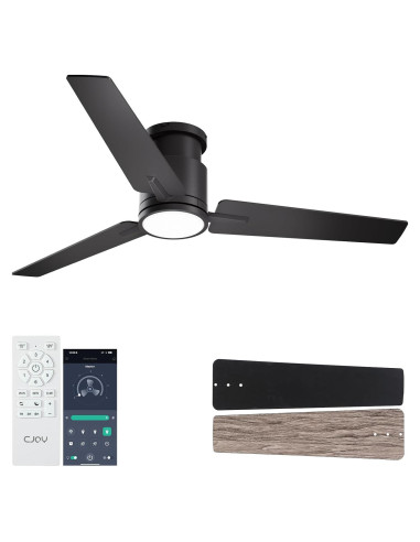Ventilador de Techo CJOY 48" con Luz LED y Control Remoto