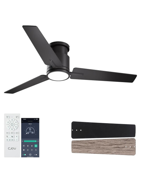 Ventilador de Techo CJOY 48" con Luz LED y Control Remoto