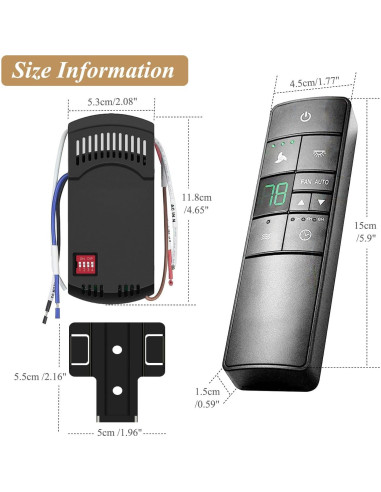Control Remoto Termostático Universal Prichor para Ventilador de Techo