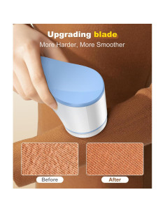 Raspador de Pelusa Tohsssik Manual Azul 3 Cuchillas Inoxidable 2