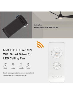 Kit Control Remoto Universal QIACHIP para Ventilador de Techo WiFi 2