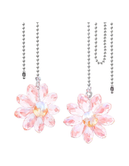 Cadena de Tirar para Ventilador de Techo LEFERS 2 Piezas Cristal