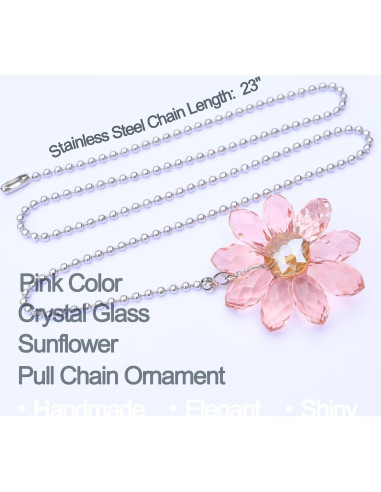 Cadena de Tirar para Ventilador de Techo LEFERS 2 Piezas Cristal