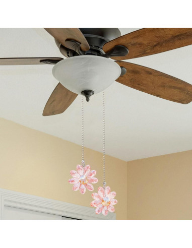 Cadena de Tirar para Ventilador de Techo LEFERS 2 Piezas Cristal