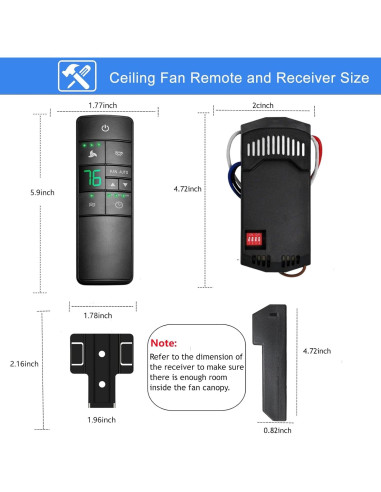 Control Remoto Termostático Universal Hampton Bay 3 Velocidades