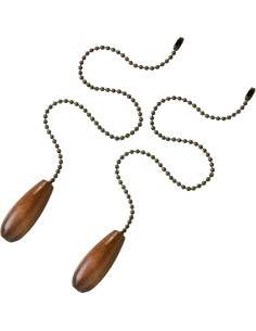 Extensores de Cadena de Ventilador de Techo Boao 35 cm Nogal 2