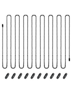 Extensor de cadena de tirón TWLITE 3.66m con 10 conectores Negro