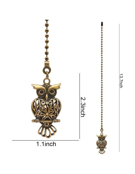 Cadenas de Tirar para Ventilador de Techo Dotlite Retro Bronce 30.48cm