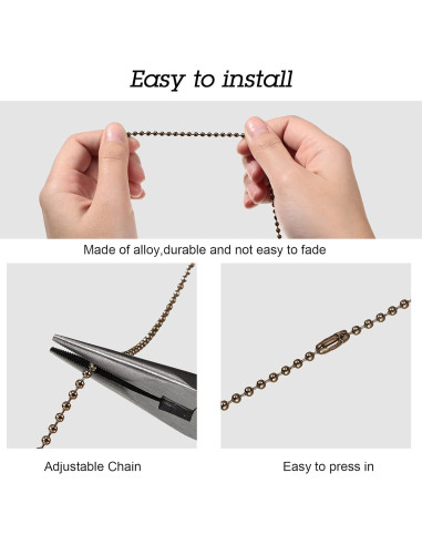 4 Cadenas de Tirar Vintage Honoson 35 cm Bronce para Ventilador