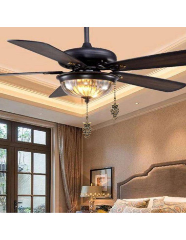 Cadenas de Tirar para Ventilador de Techo Dotlite Retro Bronce 30.48cm