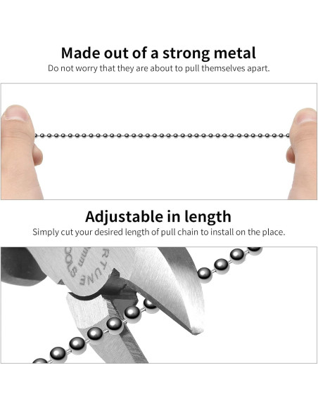 Extensión de cadena de tirón SMOOTH ELEC 149.86 cm Plata