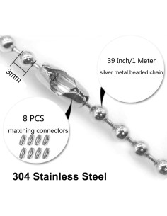 Paquete de 4 Extensores de Cadena de Ventilador de Techo 1m 2
