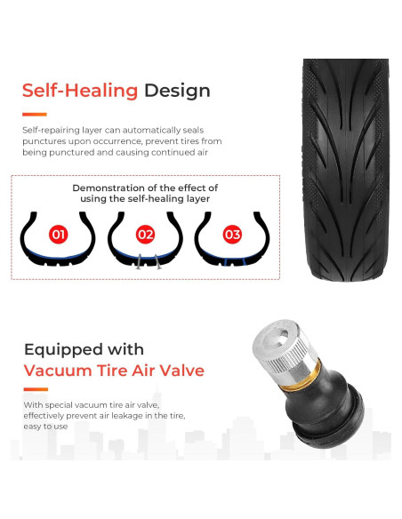 Neumático Tubeless LUCK4U 60/65-6.9 Autoreparable 10"