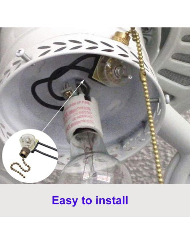 Interruptores de Cadena Zing Ear ZE-109 para Ventilador de Techo - Paquete de 2
