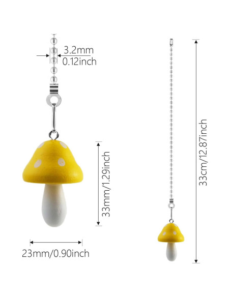 Extensor de cadena de tirón Hyamass 33 cm Amarillo Decorativo
