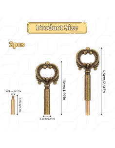 Paquete de 2 Perillas de Interruptor KALIONE Bronce Vintage 2