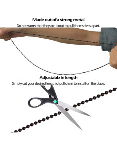 Juego de Cadenas de Tirar para Ventilador de Techo Iceyyyy - 4 Piezas 2
