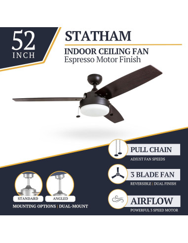 Ventilador de Techo LED Prominence Home 52" Espresso