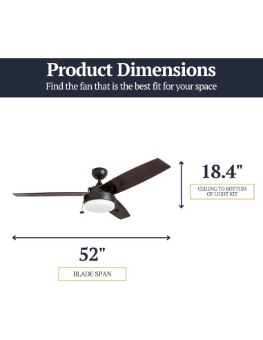 Ventilador de Techo LED Prominence Home 52" Espresso