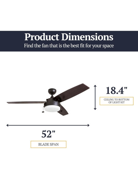 Ventilador de Techo LED Prominence Home 52" Espresso