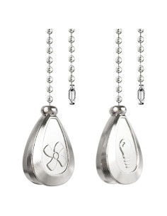 Paquete de 2 cadenas de tirador OMYZERO 30.48 cm Plata Retro