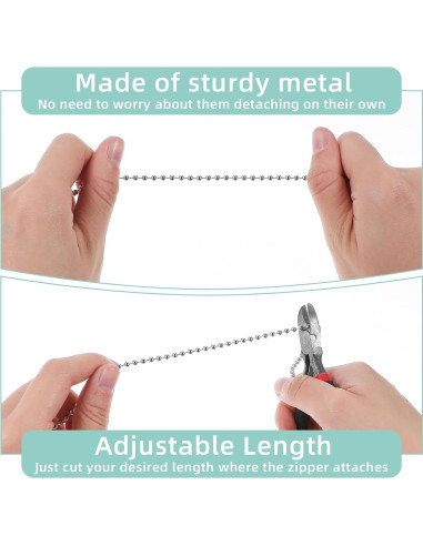 Juego de 4 Extensores de Cadena para Ventilador de Techo Blancos