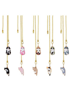 Cadena de Tirar para Ventilador DICOSMETIC 10 Pcs Gato Esmalte 34.8 cm