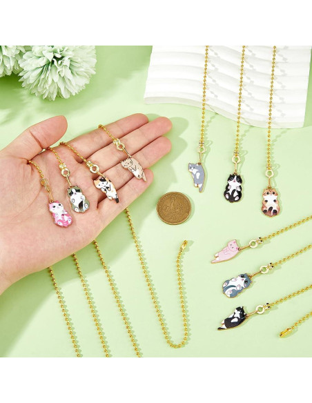 Cadena de Tirar para Ventilador DICOSMETIC 10 Pcs Gato Esmalte 34.8 cm