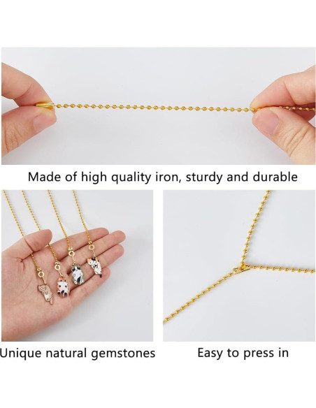 Cadena de Tirar para Ventilador DICOSMETIC 10 Pcs Gato Esmalte 34.8 cm