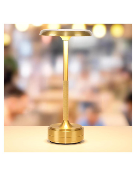 Lámpara de mesa LED recargable Baishezhuan Oro 3 niveles Lámpara de mesa LED recargable Baishezhuan Oro 3 niveles