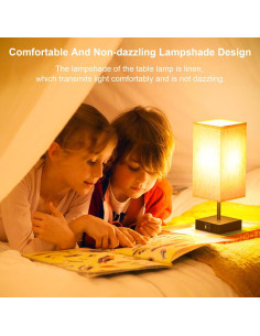 Lámpara de Mesa Comzler con Carga USB y 3 Niveles de Luz 2