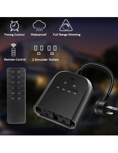 Atenuador de Luz Exterior Comyan con Control Remoto y Temporizador 2
