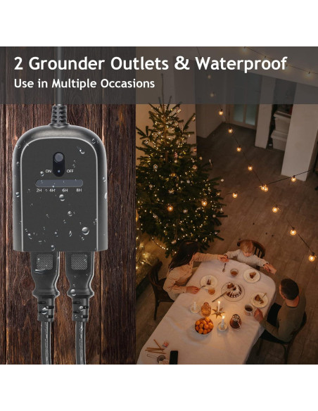 Atenuador de Luz Exterior Comyan con Control Remoto y Temporizador