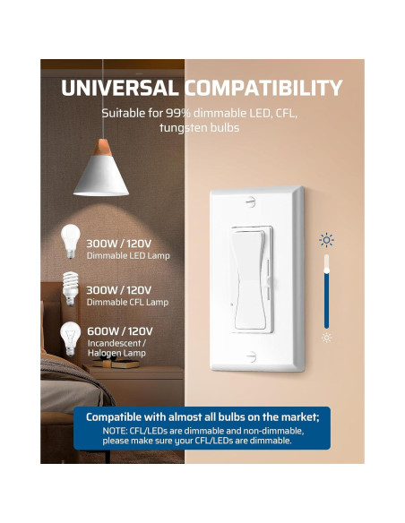 Interruptor Regulador LED Dewenwils 150W/600W 2 Pack