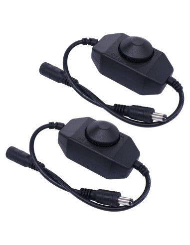Atenuador LED Rotativo Weideer 2Pcs DC12V-24V Negro