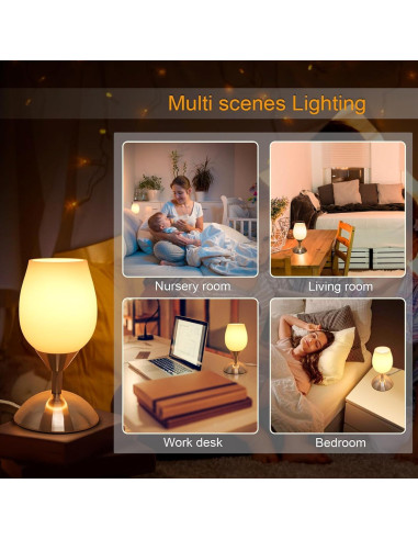 Lámpara Táctil Dimmable Boncoo Plata 11cm x 21.2cm