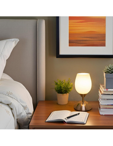 Lámpara Táctil Dimmable Boncoo Plata 11cm x 21.2cm