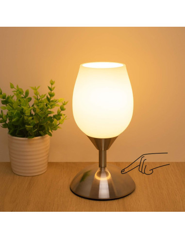Lámpara Táctil Dimmable Boncoo Plata 11cm x 21.2cm