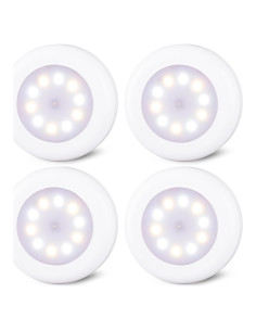 Paquete de 4 Luces Táctiles LED Regulables 7.8cm - Adhesivas