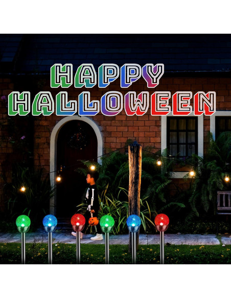 Luces Solares de Jardín GIGALUMI, 3 Paquetes LED Cambiando Color