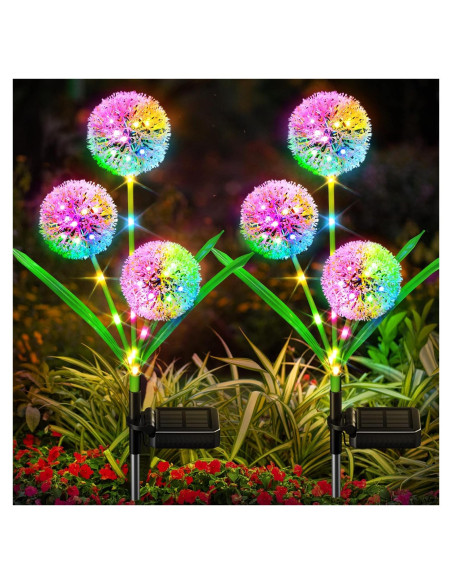 Luces Solares Decorativas BONLION - Paquete de 2 LED Multicolor