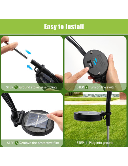 Luces Solares Flumy para Jardín 4 Paquete IP65 800mAh