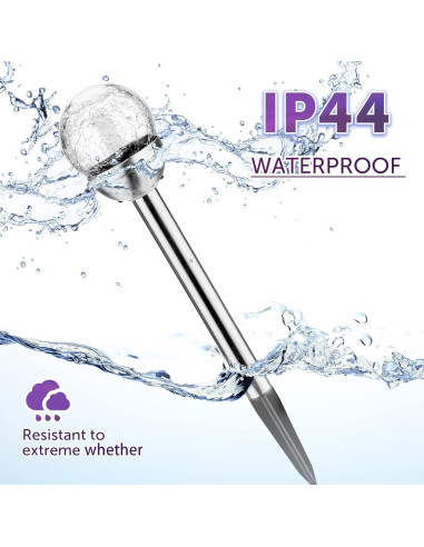 Luces Solares de Jardín GIGALUMI, 3 Paquetes LED Cambiando Color