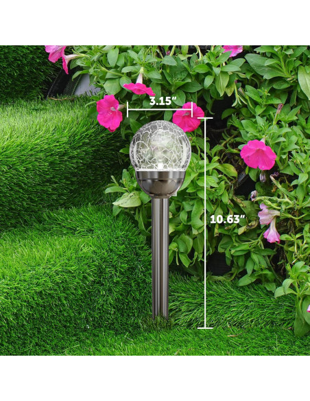 Luces Solares de Jardín GIGALUMI, 3 Paquetes LED Cambiando Color