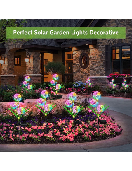 Luces Solares Decorativas BONLION - Paquete de 2 LED Multicolor
