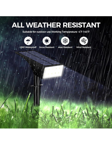 Luces Solares Exteriores WENATY 12 Paquete 4 Modos IP65