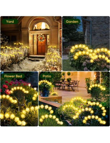 Luces Solares de Nube Arperles - Paquete de 4 - Jardín