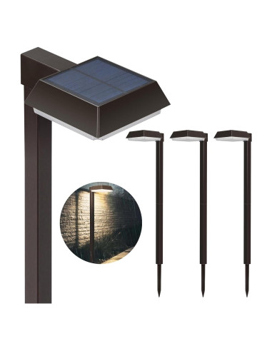 Luces Solares de Camino Bobcat 300 Lúmenes 2-en-1 Marrón